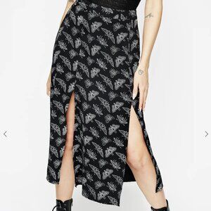 Disturbia Mortmoth Midi Skirt With Splits